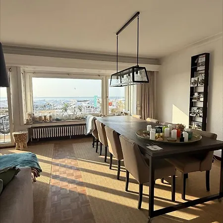 Apartmán Zeedijk Met Frontaal Zeezicht Nabij Rubensplein En Casino, 20m Het